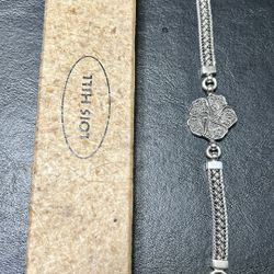 Lois Hill Sterling Silver 925 Flower Bracelet 