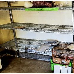 Stainless Steel Wire Storage Rack- Good Condition - 71"x24"x62"- Much Larger than Normal Sized Racks