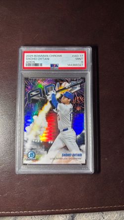 2025 Topps Bowman Chrome Shohei Ohtani Adios Refractor PSA Mint 9