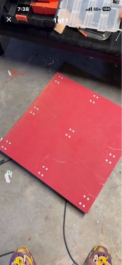 Red rolling dolly