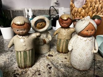Vintage stoneware figurines