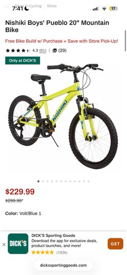 20” nishiki mountain bike (never used)