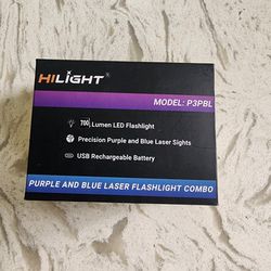 HiLight Purple And Blue Laser Flashlight Combo
