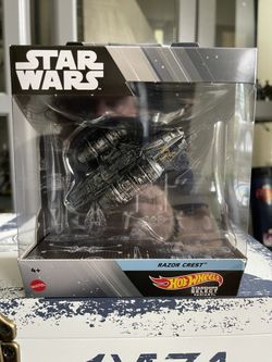 2022 Hot Wheels Starships Select Star Wars Razor Crest BATTLE DAMAGED CHASE NEW!