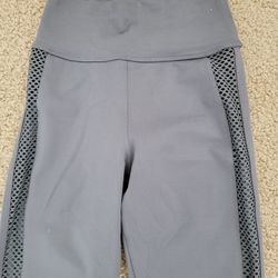 Bombshell Sportswear Grey Fishnet Detail Leggings XS