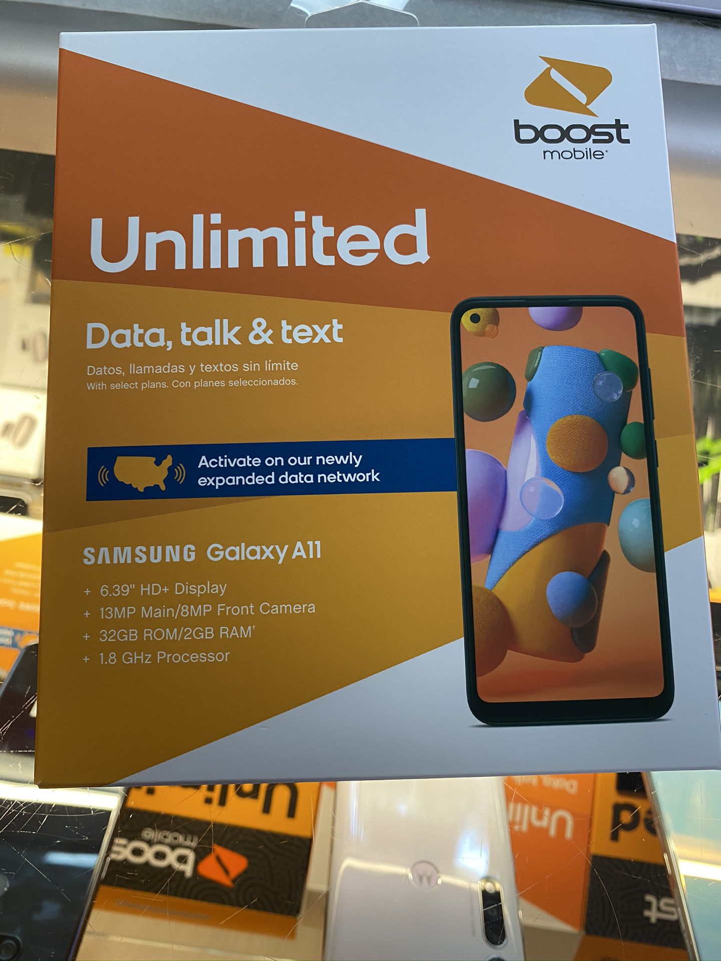 SAMSUNG GALAXY A11 FOR BOOST MOBILE ONLY,BRAND NEW PRICE INCLUDES PHONE,FIRST MONTH AND ACTIVATION FEE.