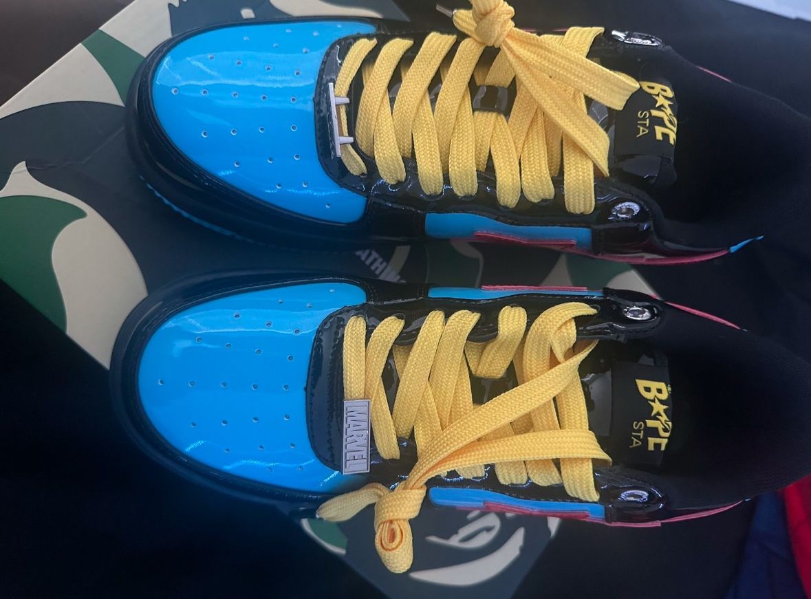 bape forces blue/red/black $320