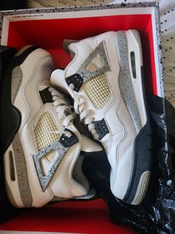 Air Jordan 4 White Cement Sneakers
