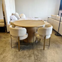 Modern Wood Dining Table Set With Chairs 