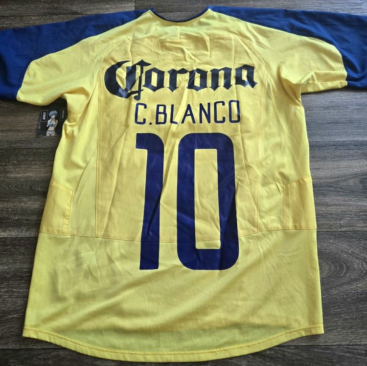 Nike Club America Aguilas 03/04 Home Cuauhthemoc Blanco Futbol Soccer Jersey Small