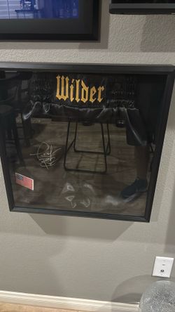 Deontay Wilder Framed Signed Boxing Trunks