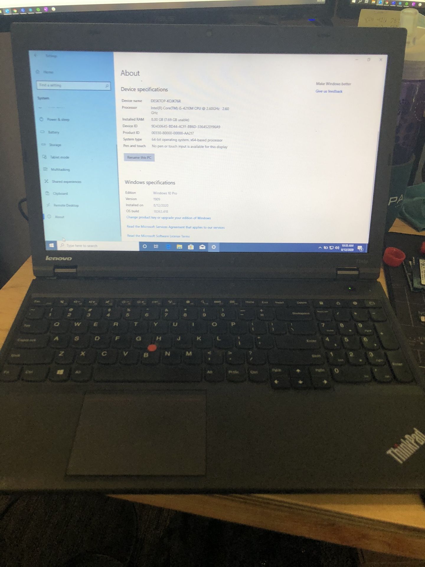 Lenovo T540p 15” Laptop