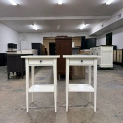 Price for Both - 2 White IKEA Hemnes Nightstands / Nightstand Set / End Tables / Side Tables