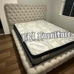New Queen Bed Frame With Mattress 