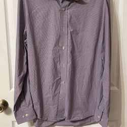 Men’s button up long sleeve dress shirt. Size large (16 - 16.5)