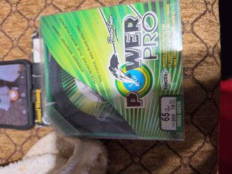 PowerPro Spectra Microfilament Braided Fishing Line in Moss Green, featuring a 65 lb test