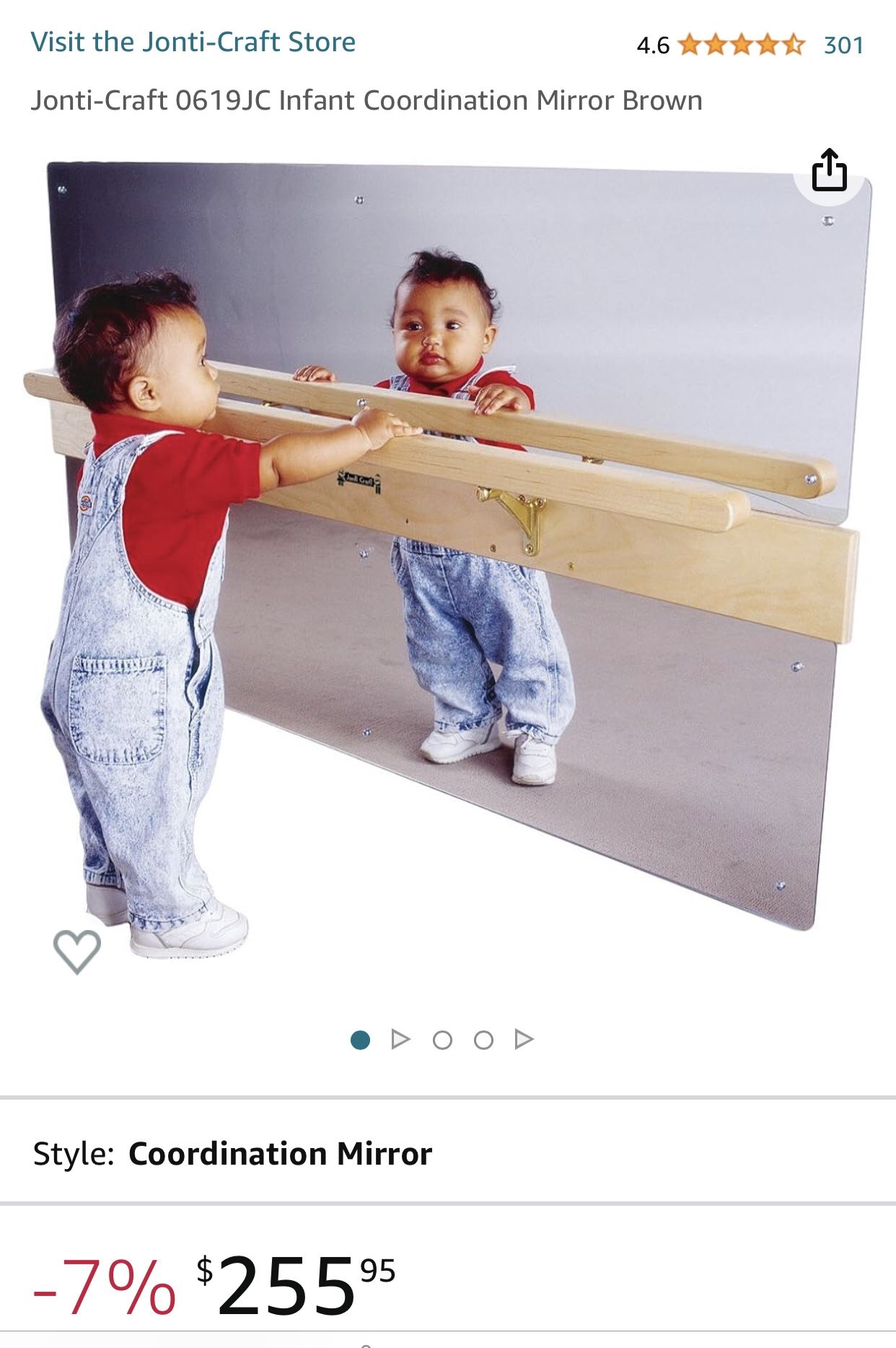 Montessori Mirror And Balance Bar 