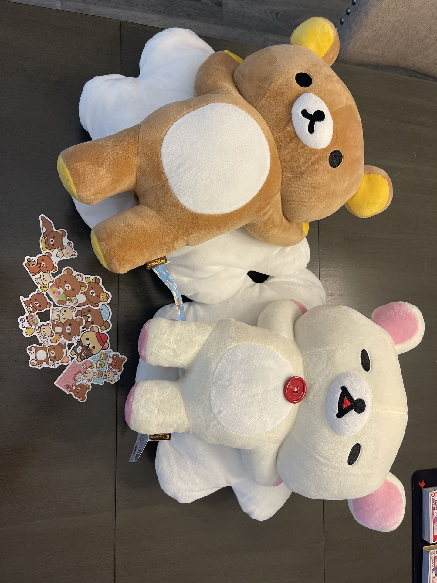 Rilakkuma and Korilakkuma Plushies (NEW) With Stickers!