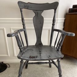 Refinished Wooden Accent Chair