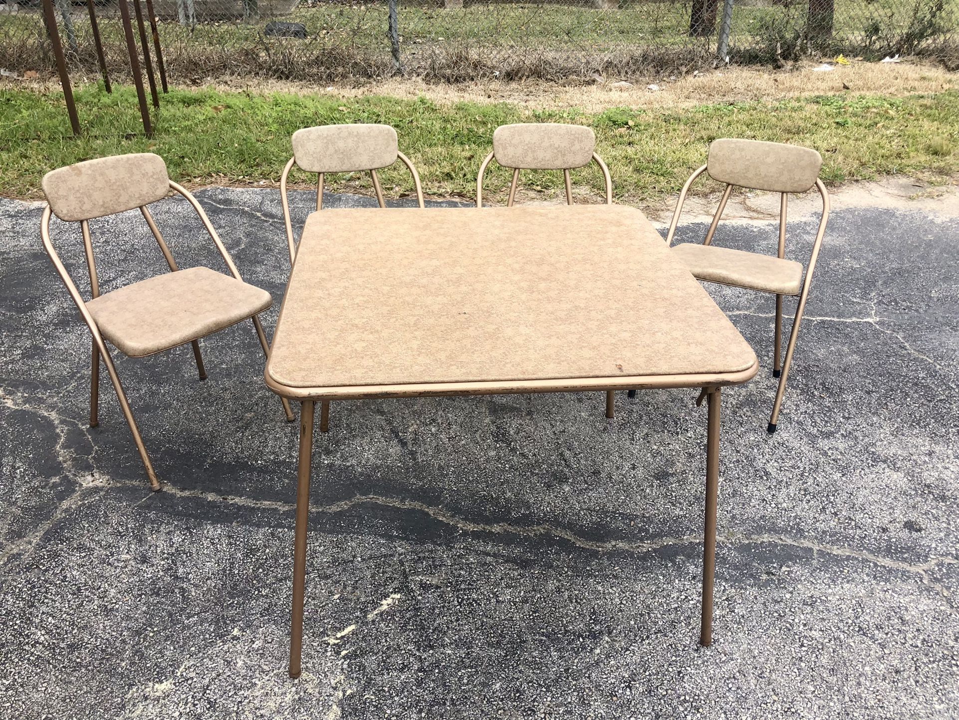 Cosco Folding Chairs And Table 