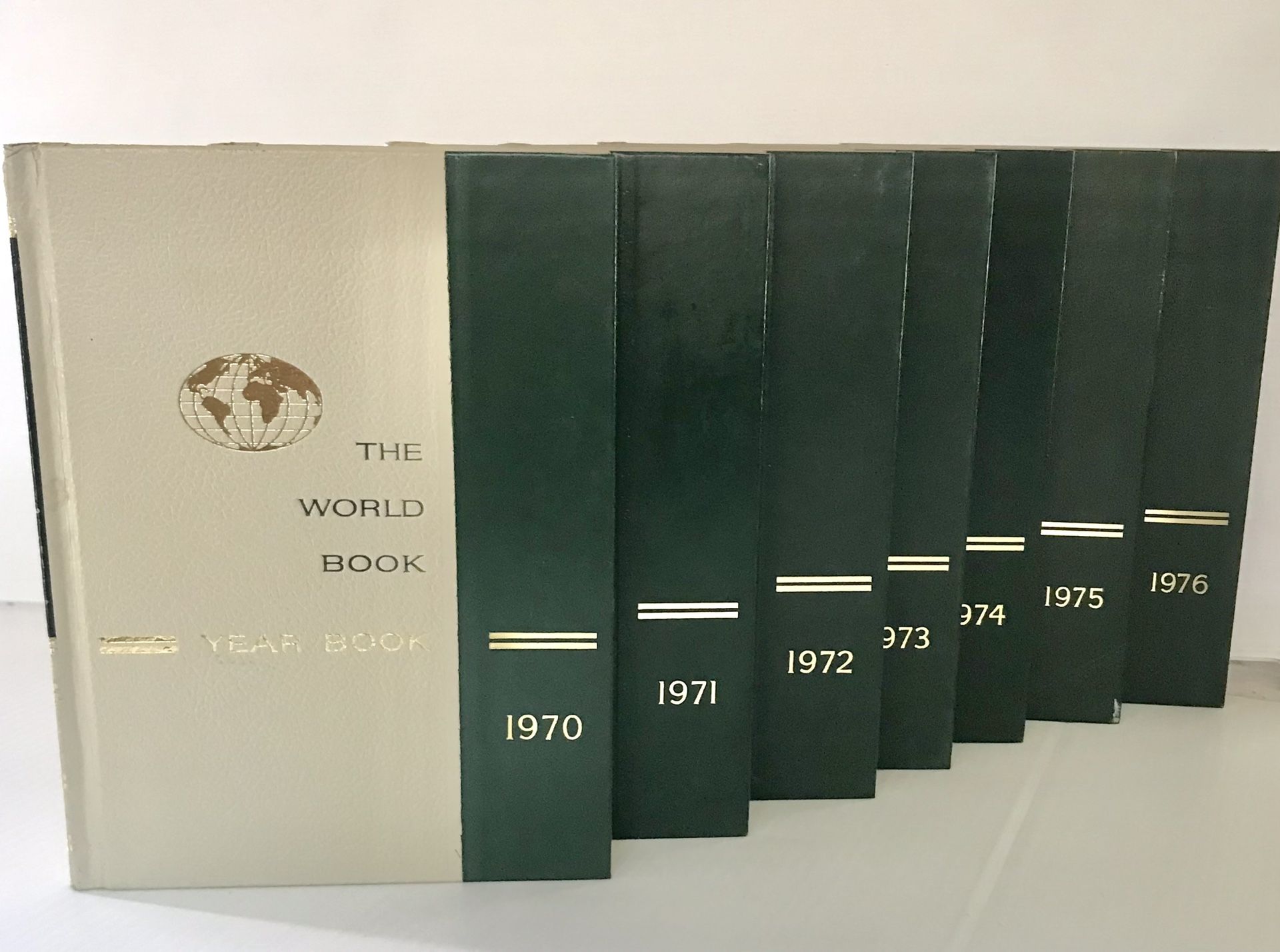 The World Book Year Book 1970 to 1976 Book Set of 7 Volumes