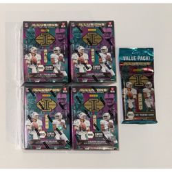 2020 Panini Illusions Football Blaster Box + Value Pack - 4 Blaster Boxes + 1 Value Pack - NFL Cards NEW
