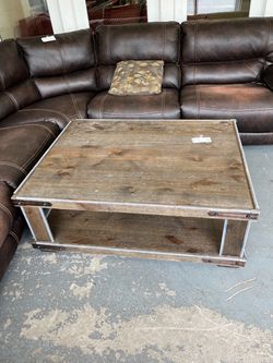 Large barnwood style coffee table (in store)