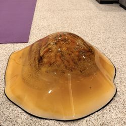 Hand-Blown Art Glass Tripod Pendant Light – Custom Bowl Shade by Antique Lighting Co. (Seattle)