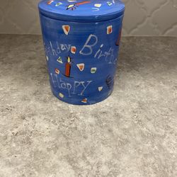 Happy Birthday Ceramic Jar