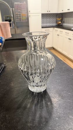 Clear Cut Crystal Glass Vase