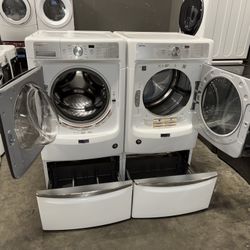 MAYTAG XL CAPACITY WASHER DRYER ELECTRIC SET 