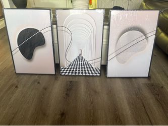 3 pcs modern 3d tunnel wall art