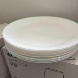 10 White Plates