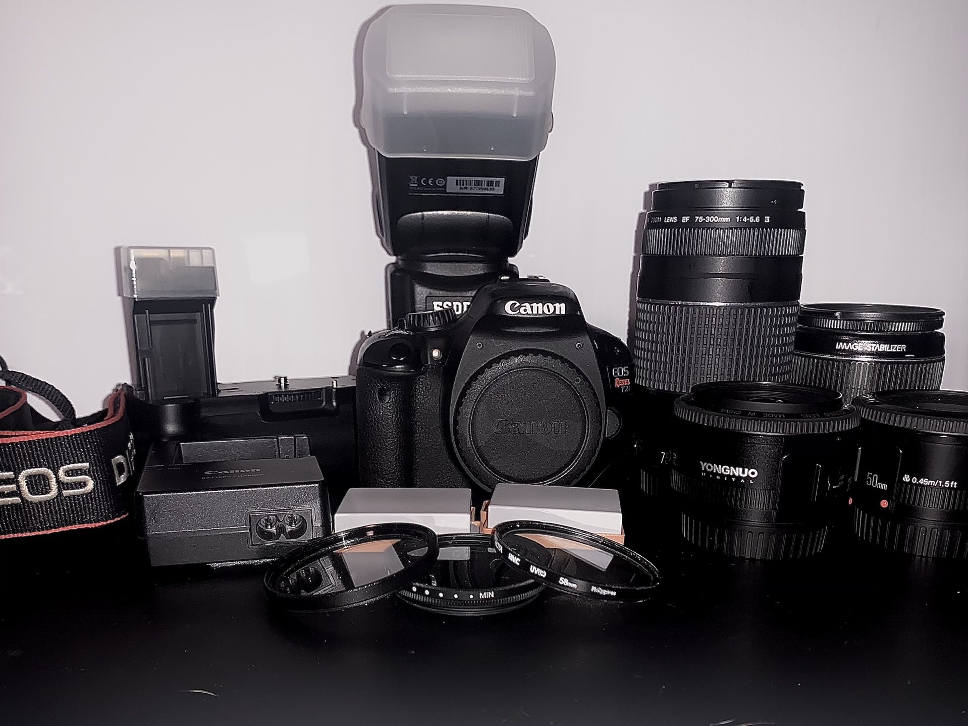 Canon T2i With Lenses And Accessories