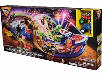Monster Jam World Finals Supercharge Speedway Playset