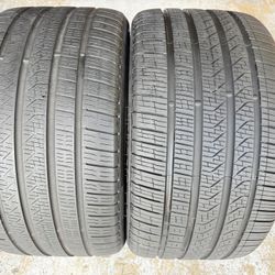 TWO TIRES 315/30/21 Pirelli Cinturato P7 With 70-90% Left Good Deal Pair • Porsche Mercedes GT 