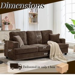 77” Brown Sofa 