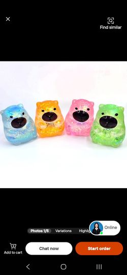 Capybara Glitter Maltose Squishy