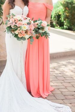 Coral Weddington Way By Adrianna Papell Bridesmaid Dress