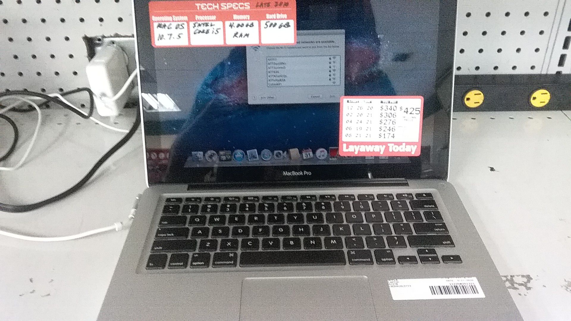 Apple macbook pro laptop a1278 late 2010 model