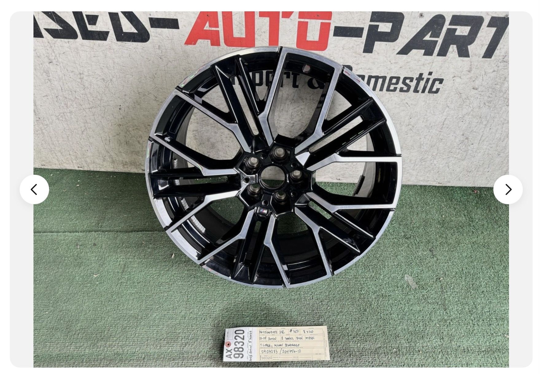 w/crack 2023 - 2024 BMW 8 SERIES 840i M850i SINGLE FRONT WHEEL RIM OEM AX58319