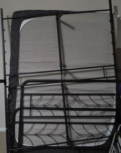 Queen mattress and metal bed frame