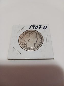 1907 D Barber Half Dollar
