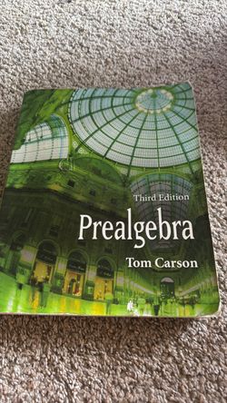 Prealgebra Third Edition by Tom Carson