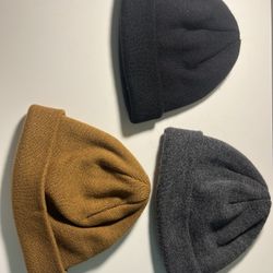Beanie grey, charcol and brown