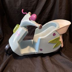 American Girl Blue Highland Scooter With Hawaiian Flower Accents