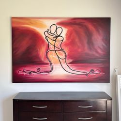 Hand Painted Canvas Art Love ❤️ 