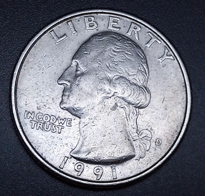 1991 D Quarter DDO DDR (rare errors for this coin) 