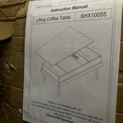 Brand new in the box lifting coffee table
