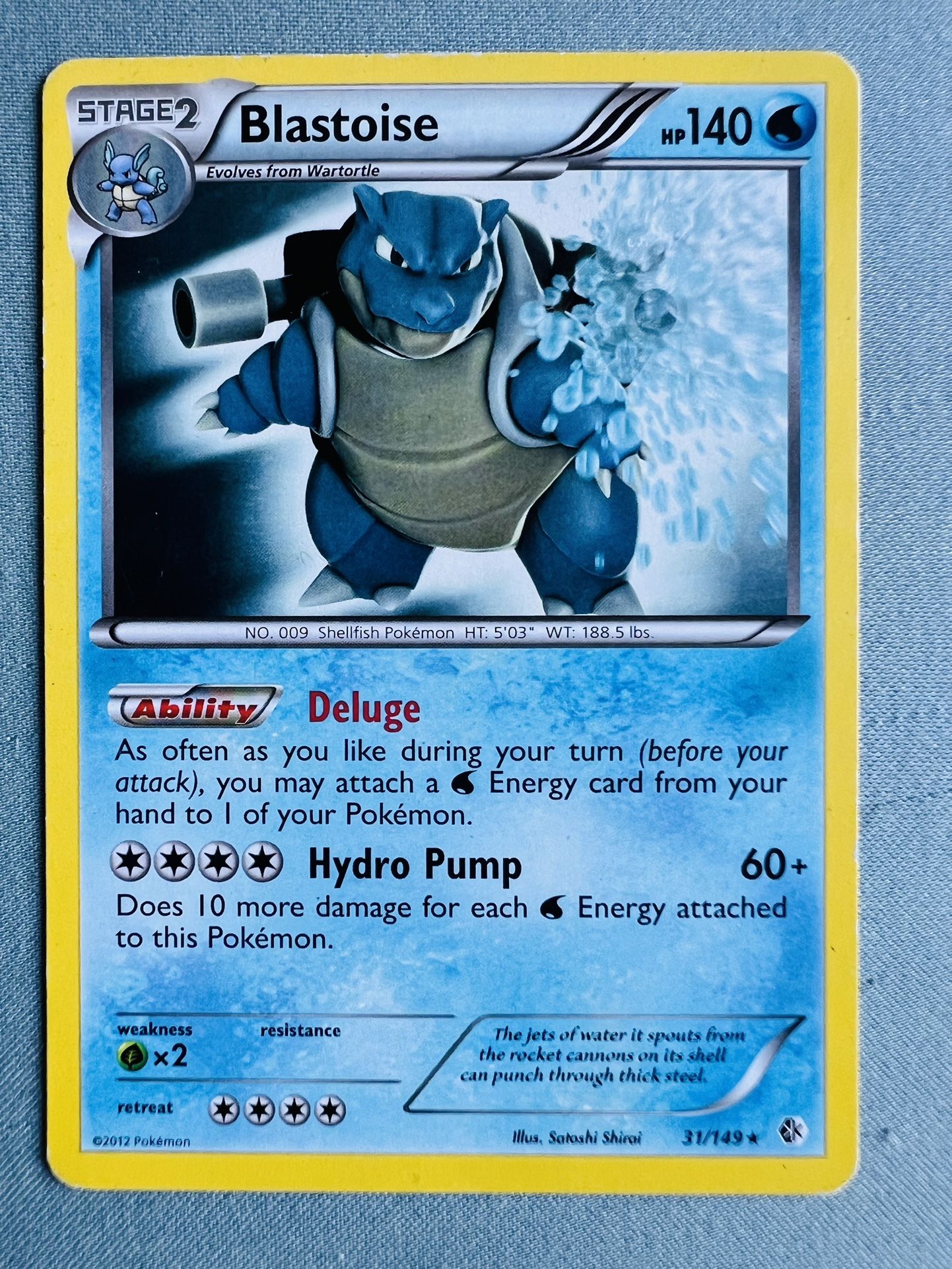 Blastoise - (BW Boundaries Crossed) 031/149 Deck Exclusives Regular LP+